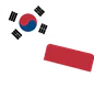 Indonesia and South Korea flags